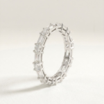 Alliance Alternée Diamants Baguette et Ronds