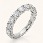 Alliance Éternité Scintillante en Or Blanc et Diamants