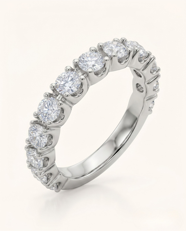 TFD-ALL-001-1 Alliance Éternité Scintillante en Or Blanc et Diamants