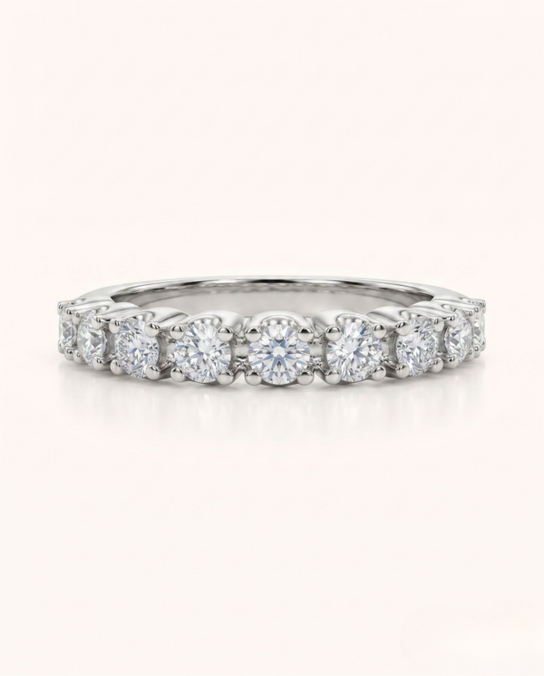 TFD-ALL-001-2 Alliance Éternité Scintillante en Or Blanc et Diamants