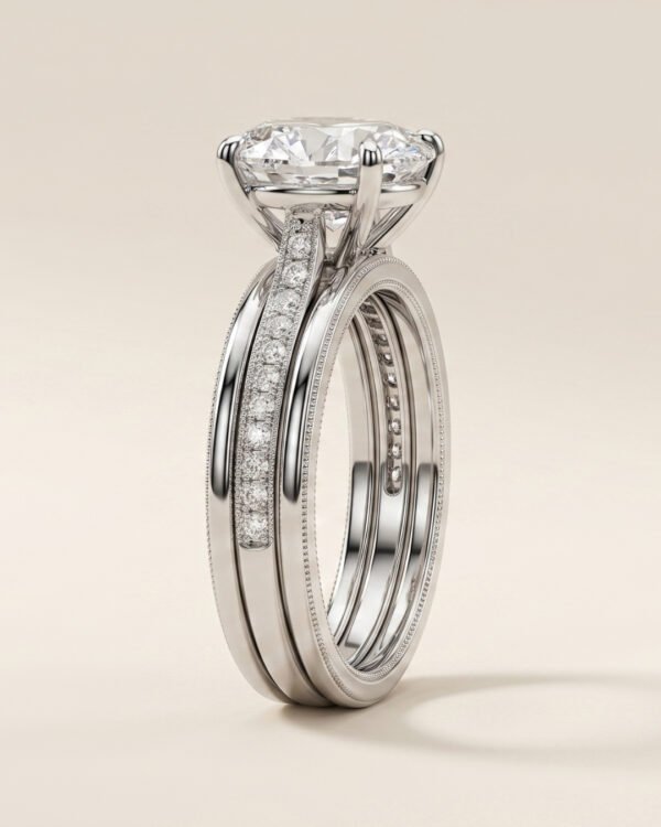 Ensemble Bague de Fiançailles et Alliance