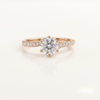 TFD-ENG-0017-3 Bague de Mariage Solitaire Rose