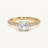 TFD-ENG-0018-2 Bague de Mariage Solitaire Princesse
