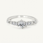 Bague de Mariage Solitaire Accompagné