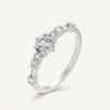 TFD-ENG-0019-2 Bague de Mariage Solitaire Accompagné