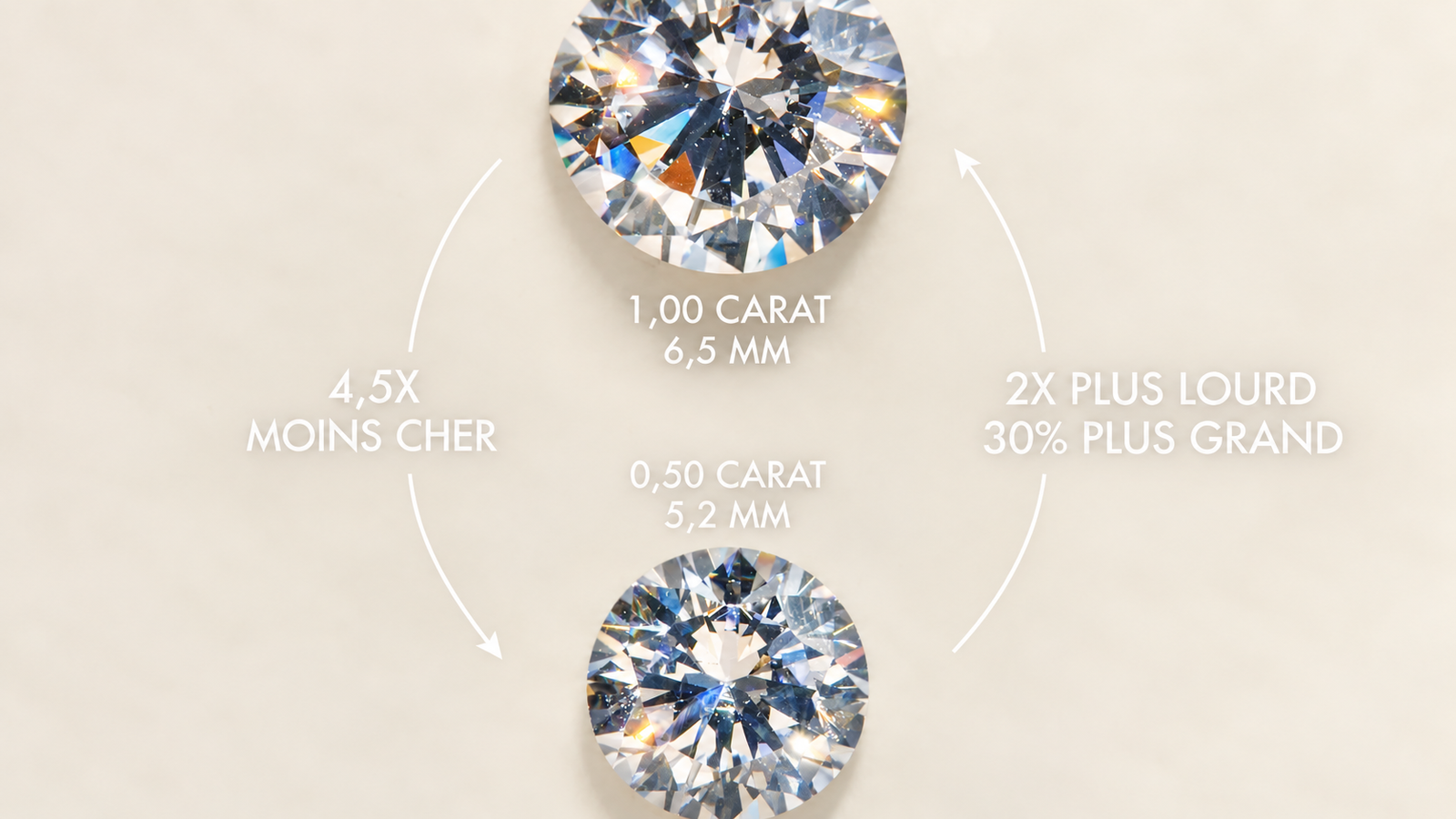 Facettes d'un diamant brillant illustrant le travail de taille