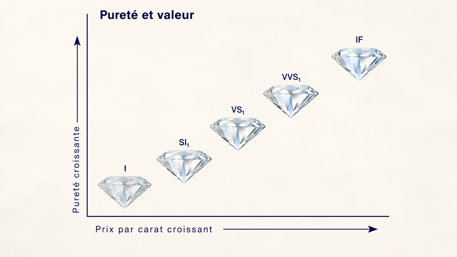 Diamant observé en détail pour illustrer ses caractéristiques internes
